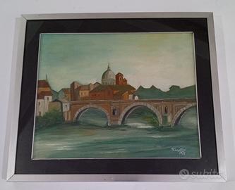 Dipinto olio su tela Claudio Tomassini 1973