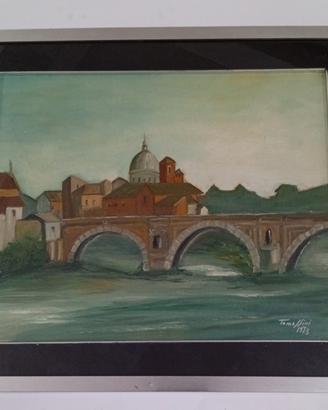 Dipinto olio su tela Claudio Tomassini 1973