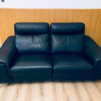 Divano in pelle Nera poltronesofà 