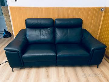 Divano in pelle Nera poltronesofà 