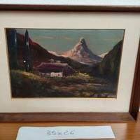 DIPINTO VEDUTA CERVINO 35X26