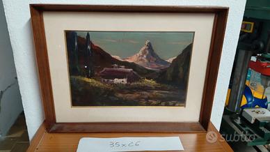 DIPINTO VEDUTA CERVINO 35X26