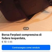 Borsa Ferplast comprensiva di fodera leopardata