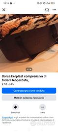 Borsa Ferplast comprensiva di fodera leopardata