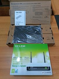 ROUTER MODEM TIM HUB + TP-LINK EXTENDER
