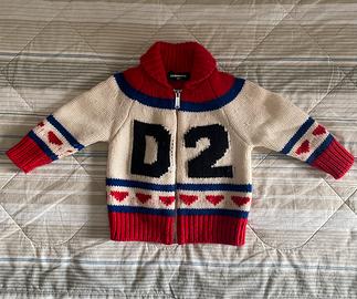 Cardigan bambino DSquared2 in misto lana tg.24mesi