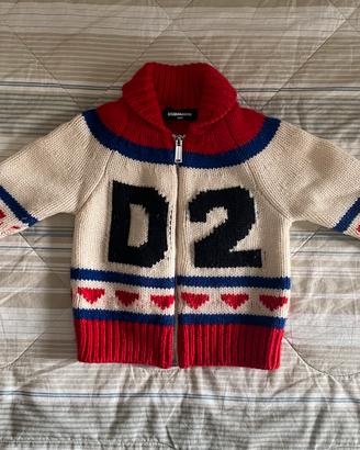 Cardigan bambino DSquared2 in misto lana tg.24mesi
