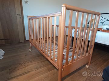 Lettino culla bimbo color ciliegio