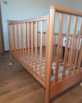 Lettino culla bimbo color ciliegio