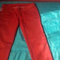 Jeans Rosso Tg M stretta marca Angel