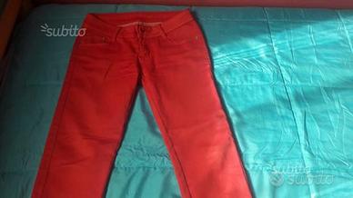 Jeans Rosso Tg M stretta marca Angel