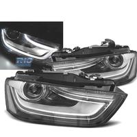 FARI PER AUDI A4 B8 12-15 DRL NERI