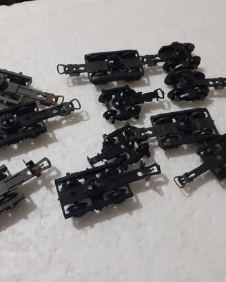 lotto  carrelli modellismo ferroviario h0 