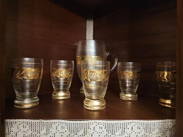 Set Vintage: caraffa e 5 bicchieri
