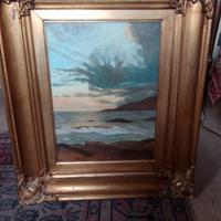 Quadro Olio su tela Prima della tempesta