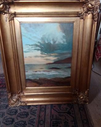 Quadro Olio su tela Prima della tempesta