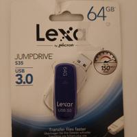 Chiavetta USB 3.0 64 Gb Lexar