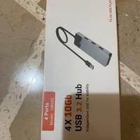 Usb hub 4 porte 10gbps