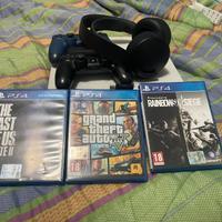 PS4 pro+2 Joypad+Cuffie Bluetooth+3 giochi