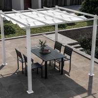 Gazebo Alluminio 3x3 Telo Scorrevole Antiruggine 