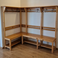 2 Panche spogliatoio su misura in legno noce