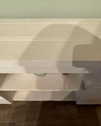 PORTA TV ABETE BIANCO SPAZZOLATO