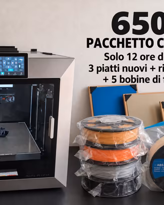 Stampante 3D QIDI Plus4 + 3 PIATTI NUOVI E RICAMBI