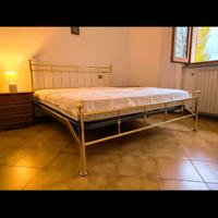 Letto Matrimoniale in Ottone Lucido rete inclusa