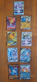 set 9 pezzi carte pokemon 