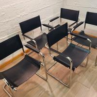 Set di 5 sedie design Breuer  da restaurare 