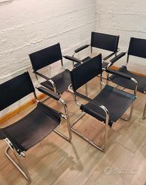 Set di 5 sedie design Breuer  da restaurare 
