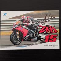 Cartolina autografata Alex De Angelis