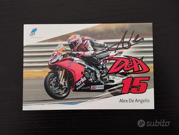 Cartolina autografata Alex De Angelis