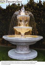 Fontana da giardino cm 190x227h in cemento bianco