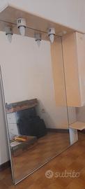 specchio grande 110x84 cm con lampadine 