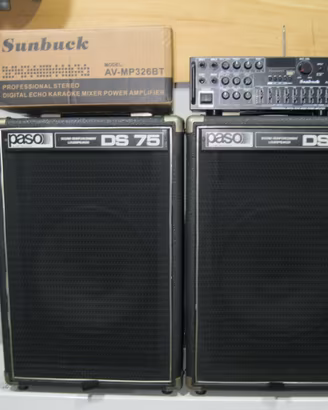 Casse vintage Paso PS 75+ ampl.Karaoke
