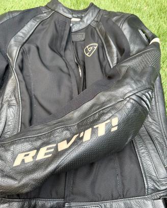 Giacca moto donna REV’IT pelle/tessuto 40