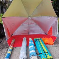 tenda da spiaggia ,con vari accessori.