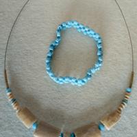 Girocollo di pietre naturali con bracciale