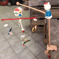Giostrina in legno con carillon anni '80