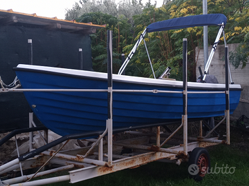 Barca zirca/zirka 4,50 m + motore Yamaha 15 cavall