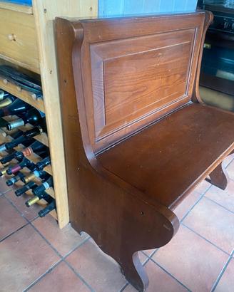Panca  in legno con seduta apribile