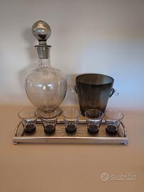 Set  LIQUORE in  VETRO FUME' ART DECO anni  30