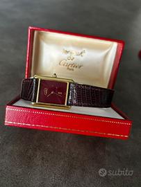 Cartier Tank vermeil burgundy