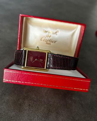 Cartier Tank vermeil burgundy