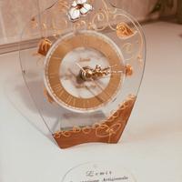Orologio dipinto a mano con inserto in argento 
