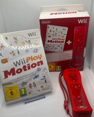 Wii Play Motion+Wii Mote rosso con scatola