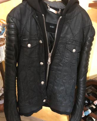 Giubbotto Philipp Plein in pelle Tg M