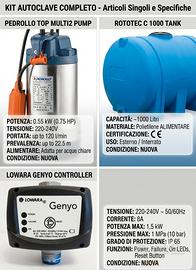 Kit Impianto Autoclave Completo - NUOVO