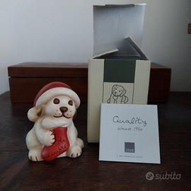 Statuina THUN "Cane Natalizio con Calza" 